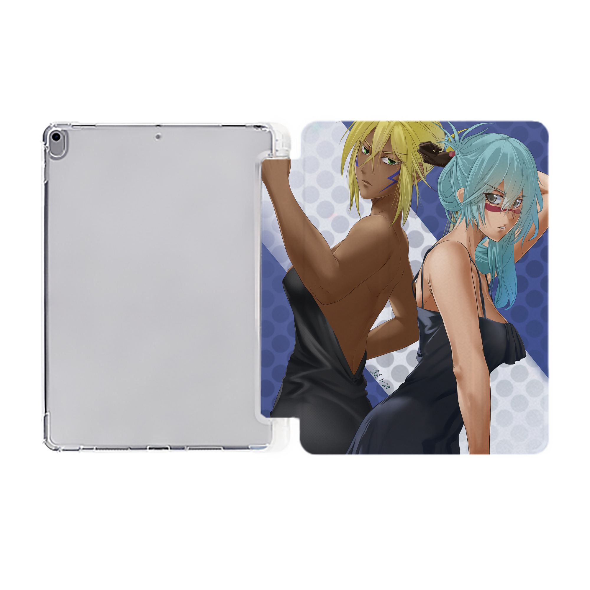 （画像用） ブリーチ BLEACH IPad ケース ペン収納付き 三つ折りスタンド PUレザー×シリコン 対応機種9.5/10.5/10.9インチ